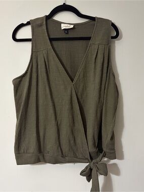 Universal Thread Olive Wrap Tie Tank Top
